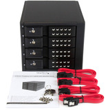 Startech 4 Bay Hot Swap Mobile Rack 3.5" wisselframe 