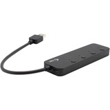 i-tec 4-Port USB 3.0 Metal USB-hub met individuele aan/uit schakelaars Zwart