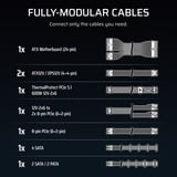 Corsair RM850e ATX 3.1 Geluidsarme ATX-voeding met ThermalProtect 12V-2x6-kabel modulaire 850 watt voeding  Zwart, 1x 12V-2x6, 3x PCIe