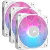 Corsair iCUE LINK RX120 RGB White 120 mm PWM-fan, Starterskit case fan Wit, 4-pin PWM