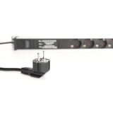 Digitus DN-95412 stekkerdoos Zwart/aluminium