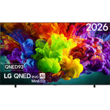 LG QNED evo AI (115QNED93B6) 115" Ultra HD QNED-tv Zwart, 4x HDMI, 2x USB, Optisch, Bluetooth, LAN, WLAN, CI+, HDR10, Dolby Vision