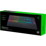 Razer Ornata V3 Low Profile RGB mechanisch gaming toetsenbord Zwart, US lay-out (QWERTY), Razer Hybrid-Mecha-Membrane, 100%, RGB leds, ABS