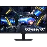 Samsung Odyssey G7 G70D 32" 4K UHD gaming monitor Zwart, 2x HDMI, DisplayPort, 2x USB-A, USB-B, RJ-45, Wi-Fi 5, BT, 144 Hz