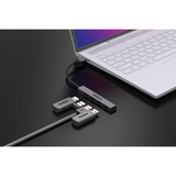 Sitecom USB-A naar 4x USB-A Nano usb-hub Grijs