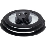Tefal Glazen dekselset Ingenio, 3-delig Zwart/transparant, Ø 20cm, Ø 18cm, Ø 16cm