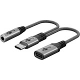 goobay USB-C > USB-C + 3.5 mm jack adapter 