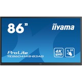 iiyama ProLite TE8604MIS-B3AG 86" 4K Ultra HD Public Display Zwart, 4K UHD, Touch, VGA, HDMI, LAN, WiFi, USB