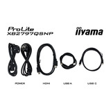iiyama ProLite XB2797QSNP-B1 27" monitor Zwart, 75 Hz, HDMI, DisplayPort, USB-C, LAN, Audio