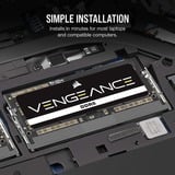 Corsair Vengeance 32 GB DDR5-5600 (1x 32 GB) laptopgeheugen Zwart, CMSX32GX5M1A5600C48, SO-DIMM