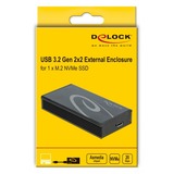 DeLOCK Externe behuizing voor M.2 NVMe PCIe SSD Zwart, 42000