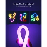 Govee Neon Rope Light 2 led strip Zwart, 4 meter, 2,4GHz wifi, Bluetooth