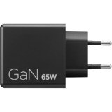 Lenovo Dual USB-C (65W) GaN oplader Zwart, 2x USB-C, Power Delivery