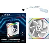 Lian Li UNI FAN SL120 Reverse Wireless RGB case fan Wit, 120 x 124.5 x 28 mm, PWM