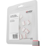 Lindy USB-C Port Blocker beveiliging Rood, 10 stuks