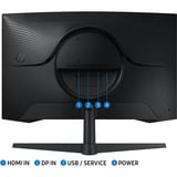 SAMSUNG Odyssey G5 G55C 27" curved gaming monitor Zwart, HDMI, DisplayPort, 165 Hz