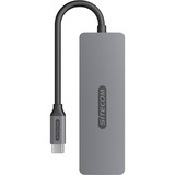 Sitecom 5-in-1 USB-C Multiport dockingstation Grijs