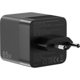 Sitecom 65W GaN Power Delivery oplader met uittrekbare kabel Zwart, 2x USB-C, 1x USB-A