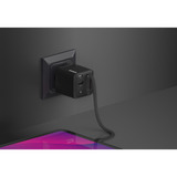Sitecom 65W GaN Power Delivery oplader met uittrekbare kabel Zwart, 2x USB-C, 1x USB-A