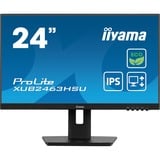 iiyama ProLite XUB2463HSU-B1 23.8" monitor Zwart, 100Hz, HDMI, DisplayPort, USB, Audio, AMD FreeSync