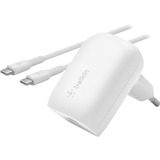Belkin BoostCharge 30 W USB-C PD 3.0 PPS-wandlader + USB-C/USB-C-kabel Wit