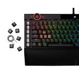 Corsair K100 RGB Optical-Mechanical Keyboard, gaming toetsenbord Zwart, US lay-out, Corsair OPX, RGB leds