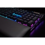 Corsair K100 RGB Optical-Mechanical Keyboard, gaming toetsenbord Zwart, US lay-out, Corsair OPX, RGB leds