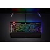 Corsair K100 RGB Optical-Mechanical Keyboard, gaming toetsenbord Zwart, US lay-out, Corsair OPX, RGB leds