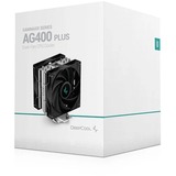DeepCool AG400 DIGITAL PLUS RGB CPU-koeler Zwart, 4-pins PWM fan-connector