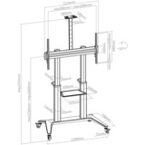 HAGOR Hag BrackIT Stand HD XXL tv-vloerstandaard Zwart