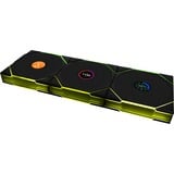 Lian Li UNI FAN TL120 LCD Wireless Triple Pack case fan Zwart, 4-pin PWM + 1x 9-pin USB, Incl. controller