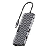 Sitecom 8 in 1 USB-C Power Delivery Multiport Adapter Pro 1x HDMI 1x DP dockingstation Zwart