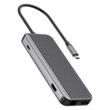 Sitecom 8-in-1 USB-C Power Delivery Multiport Adapter Pro dockingstation Zwart