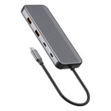 Sitecom 8-in-1 USB-C Power Delivery Multiport Adapter Pro dockingstation Zwart