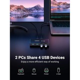 Ugreen USB 3.0 4-Port Switch usb-switch Zwart