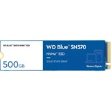 WD Blue SN570, 500 GB SSD Blauw/wit, WDS500G3B0C, M.2 2280, PCIe Gen3 x4