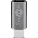 goobay USB-C naar Micro-USB Adapter Grijs