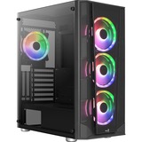 Aerocool Prism ARGB (G-BK-v3), Tower-behuizing Zwart | USB 3.0 | Window-Kit