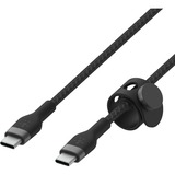 Belkin BOOSTCHARGE PRO Flex USB-C/USB-C-kabel Zwart, 1 meter