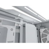 Corsair FRAME 4000D WOOD RS midi tower behuizing Wit/houtkleur | 2x USB-A | 1x USB-C | RGB | Tempered Glass