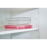 Emsa Clip & Close Glazen vershoudbakje, 0,7 L doos Transparant/rood, rechthoekig