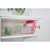 Emsa Clip & Close Glazen vershoudbakje, 0,7 L doos Transparant/rood, rechthoekig