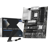 MSI MSI PRO Z890-S WIFI6E socket 1851 moederbord Zwart/zilver, RAID, 2.5Gb-LAN, Wi-Fi 7, BT 5.4, Sound, ATX