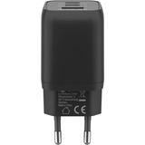 goobay 65W GaN USB-C PD Nano Multiport snellader Zwart, 2x USB-C, 1x USB-A