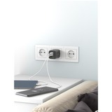 goobay 65W GaN USB-C PD Nano Multiport snellader Zwart, 2x USB-C, 1x USB-A