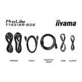 iiyama ProLite T1931SR-B2S 19" touchscreen monitor Zwart, VGA, HDMI, DisplayPort, Audio, Touchscreen