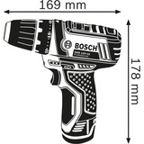 Bosch Accu schroefboormachine GSR 10,8/12-2-Li Professional schroeftol Blauw/zwart, Accu en oplader niet inbegrepen