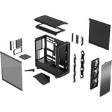 Fractal Design Summit Ambience Blackout TG midi tower behuizing Zwart | 2x USB-A | 1x USB-C | RGB | Tempered Glass