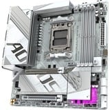 GIGABYTE B850M AORUS ELITE WIFI6E ICE socket AM5 moederbord Zilver/wit, RAID, 2,5Gb-LAN, WLAN, BT, Sound, µATX