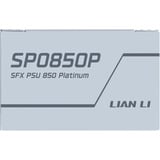 Lian Li SP Platinum modulaire 850 watt voeding  Wit, 1x 12V-2x6, 2x PCIe, 2x PCIe, Kabelmanagement
